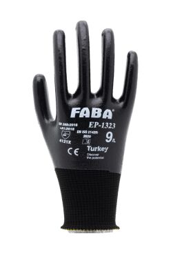 FABA EP-1323 Siyah Nitril Polyester Eldiven-XL - 2