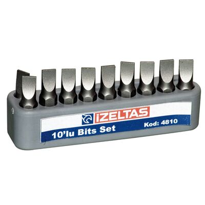 İzeltaş 0.6X4.5 Düz Bits Uç Set - 1