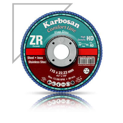 Karbosan 115x22x40 Kum Flap Disk ZR-KARBOSAN 983450 - 1