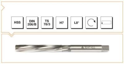 Makina Takım B00301010200 HSS DIN 206 L-RN El Raybası 2 mm H7 - 1