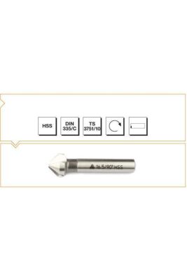 Makina Takım B00313121240 HSS DIN 335/C Havşa Freze 12.4 mm-90º - 1