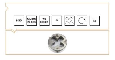 Makina Takım HSS DIN 223/B Metrik Normal Pafta M10x1.5 - 1