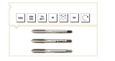 Makina Takım HSS DIN352 3'lü El Kılavuzu M4(6H) - 1