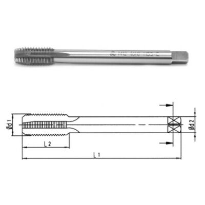 Makina Takım M14 Hss-E Din376/C Düz Kanallı Makina Kılavuzu-Mte - 1