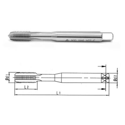 Makina Takım M3 Hss-E Din371/C Düz Kanallı Makina Kılavuzu-Mte - 1